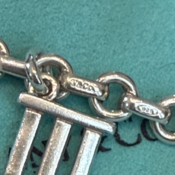 Tiffany & Co. Silver Roman Numeral Charm Bracelet - Picture 5 of 9